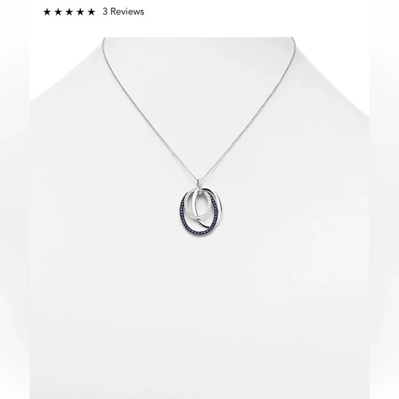 Bloomingdale’s Blue Sapphire and diamond white gold neckless - Picture 7 of 7